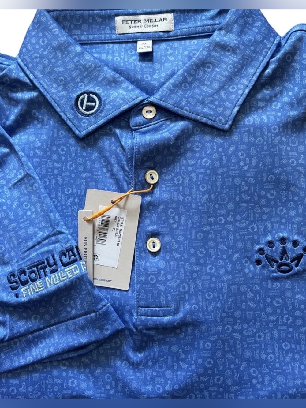 NWT SCOTTY CAMERON GALLERY Circle T  Summer Comfort Golf  Polo Toga Party L XL
